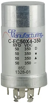 CE Manufacturing Multisection Mallory FP Can Capacitor 50/50/50/50µf @ 350VDC • $53.19