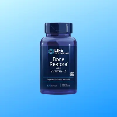 $13.80 • Buy Bone Restore With K2 Calcium Formula - 120capsules | Life Extension