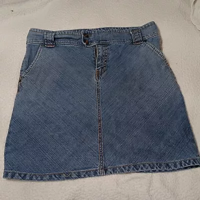 GAP VTG Jean Skirt Stretch Blue Sz 16 BOHO  • $9