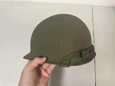 Original US Vietnam Or Korean War Era M1 Helmet  With Liner OD Green • $165