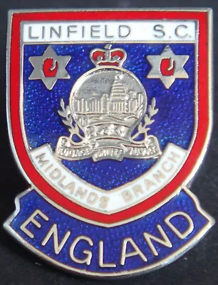 LINFIELD FC Rare MIDLANDS BRANCH OF SUPPORTERS CLUB Badge Brooch Pin 25mm X 34mm • £28
