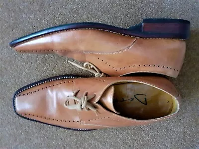 Very Stylish Designer  Depp  Tan Leather Shoes -8uk • £12.50