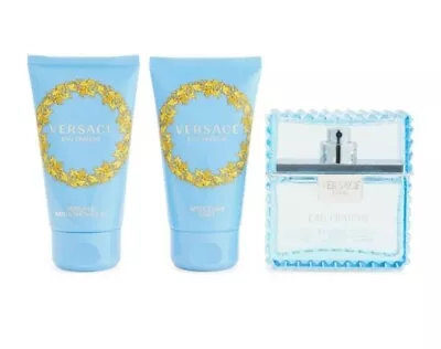 Versace Eau Fraiche 3 Pieces Gift Set For Men: 1.7oz Spray Shower Gel Balm • $75