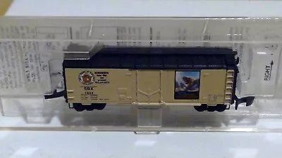 Z SCALE Micro-Trains  Smokey Bear  SBX 40 FT Box Car -Plus MTL Trucks/Couplers • $27.99