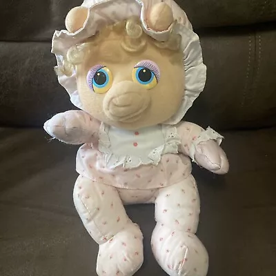 1984 Hasbro Softies 8” Plush Miss Piggy Pampers Muppet Babies Stuffed Doll • $5.11