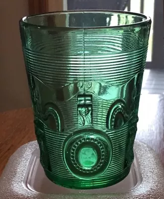 EAPG Greentown Indiana Glass  Co. Emerald Green Dewey Tumbler • $24.99