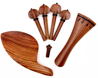 1 Set Rosewood Hill Type Violin Parts Chin Rest Tailpiece Pegs Endpin Fiddle • $16.91