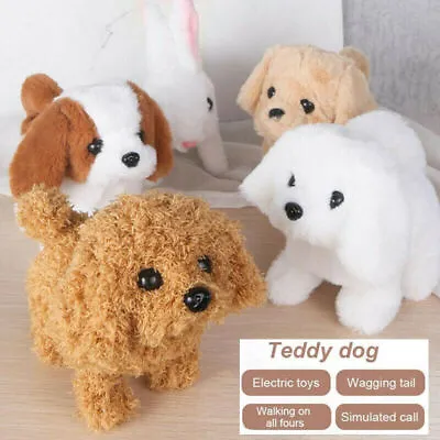 £9.68 • Buy Electronic Puppy Robot Plush Dog Walking Barking Wagging Tail  Dog Toy Kids Gift
