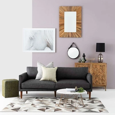 $360 • Buy OZ Design Furniture Ryan 3 Seater Sofa In Luxury Fabric Charcoal Good Condition