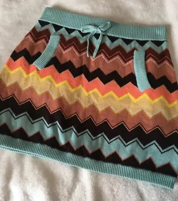 Girls MISSONI For Target Chevron Skirt Zig Zag Pattern Knit XL Youth Stylish • $10