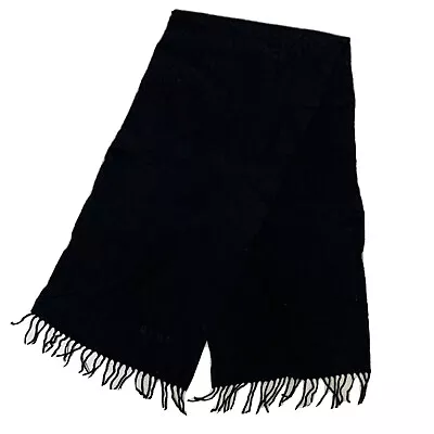 MOSCHINO BLACK LONG WOOL  Scarf 60/14 In #A154 • $31.50