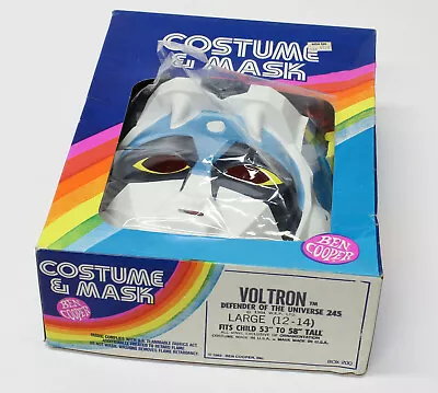 1984 Voltron Defender Of The Universe Costume Mask W/ Box Ben Cooper Large 12-14 • $74.95