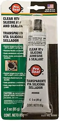 Premium ProSeal 80066 Silicone Adhesive And Sealant Clear Uk • £9.88
