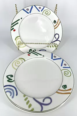 Mikasa Graffiti Set Of 4 Dessert Salad Bread Luncheon Plates 7.75  Ultima+ 119 • $39