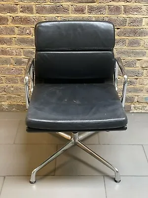 5x Orginal Charles Eames ICF EA208 BLACK LEATHER CHAIR EXCELLENT CONDITION 5 Ava • £525