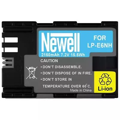 Newell Canon LP-E6NH Replacement Lithium Rechargable Battery - 2150mAh • £39