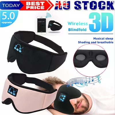 $9.99 • Buy Wireless Bluetooth 5.0 Stereo Eye Mask Headphones Earphone Sleep Music Mask AU