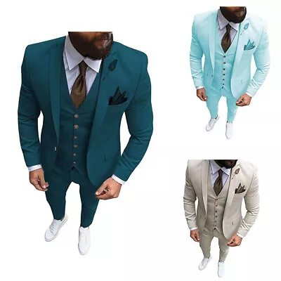 Men Suit Slim Fit Formal Business Dinner Party Prom Groom Tuxedo Wedding Suit • $97.20