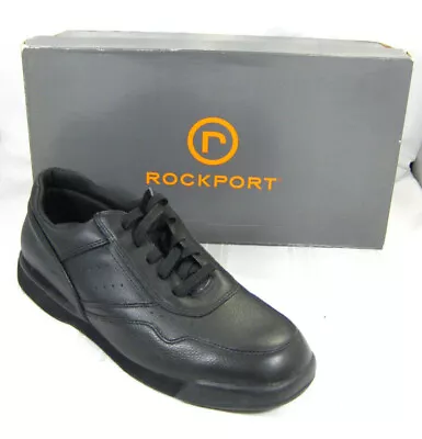 Rockport Prowalker Mens Black Leather Oxford Walking Shoe M7108 Sz 12 Narrow • $55.22