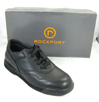 Rockport Prowalker Mens Black Leather Oxford Walking Shoe M7108 Sz 7.5 XWide • $55.22