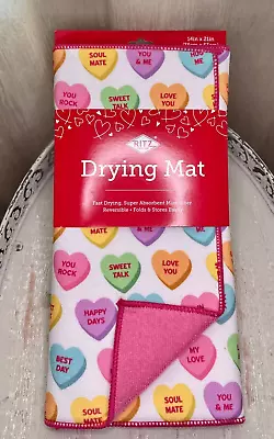 CANDY HEARTS Valentine Dry Mat • $13.99