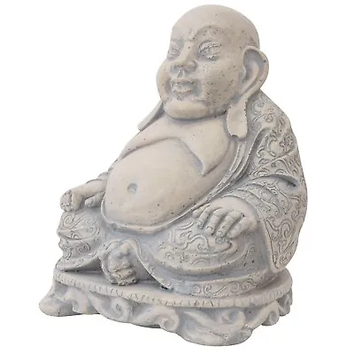 Sculpture Lucky Laughing Buddha Figure Statue Antique Style Garden • £149.92