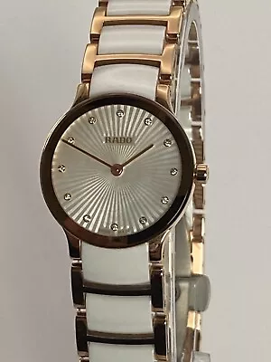RADO Centrix White & Rose Gold 26mm Ladies Watch (R30186912) • £1099