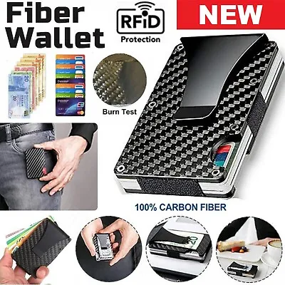 RFID Wallet Leather Wallet ID Holder Cash Holder RFID Blocking Wallet Mens Purse • $13.99