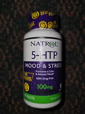 Natrol 5-Htp Extra Strength Mood & Stress - 100 Mg - 45 Tablets - Exp 05/25 • $8.04