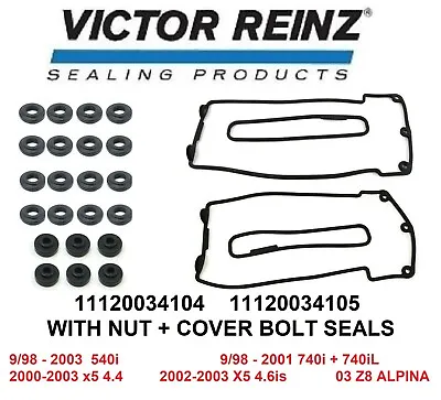 Valve Cover Gasket Set For 03-05 Land Rover BMW 540i 740i 740il X5 Z8 4.4L V8 OE • $57.75