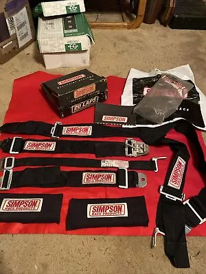 Vtg 1994 Simpson Restraint Systems Racing Harness Two Simpson Pads Original Pkg • $300