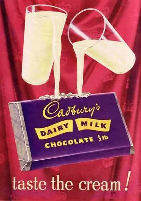Vintage Cadburys Dairy Milk Advert Poster Print A3/A4 • £5.38