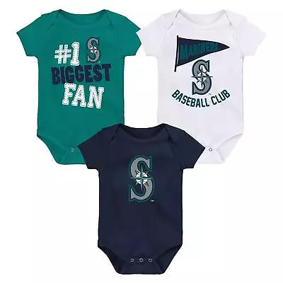 Newborn & Infant Fanatics Branded Seattle Mariners Fan Pennant 3-Pack Bodysuit • $31.99