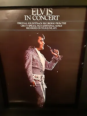 Elvis Presley In Concert Rare Original CBS Promo Poster Ad Framed! #2 • $79.05