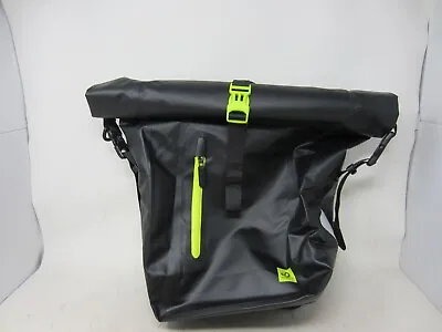 Waterfly 25L Water Resistant Rear Seat Roll Top Bike Packing Pannier Bag - Black • $64.97