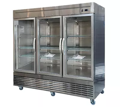 83'' Commercial Beverage Cooler 65 Cu.ft Merchandiser Refrigerator 3 Doors • $3381.30