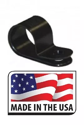 (100) 1/4 Cable Clamp Nylon Black Uv Resistant Hose Wire Electrical .250 Usa • $9.95