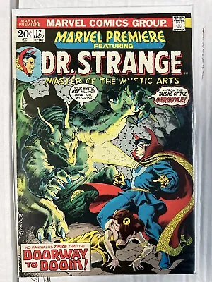 Marvel Premiere #12 Doctor Strange 1st Lilia 1973 Nice Mid Grade Bronze Age • $19.99