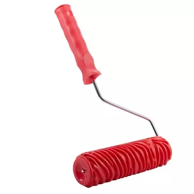 7Inch Embossed Zebra Stripe Painting Roller With Handle For Wall Decoration F3U8 • £14.39