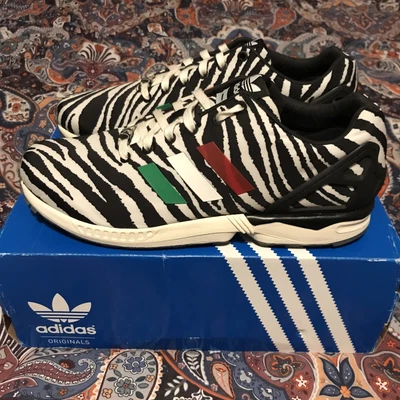 £14 • Buy Adidas Torsion ZX Flux Zebra Stripe Italia Trainers Size 12 Uk