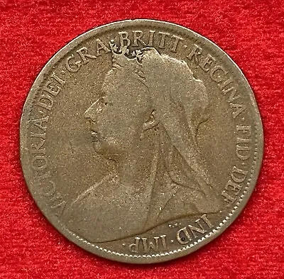 1900 **queen Victoria** United Kingdom (1 Penny Bronze Ungraded Coin! • $7.99