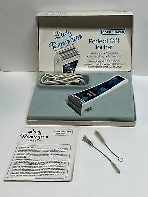 VINTAGE Lady Remington Electric Shaver W/ORIGINAL BOX WER-4000 SEEN ON TV • $39.99