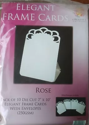 £1.50 • Buy Cards And Envelopes 7 X 10  Frame Cards Pack Of 10 Rose