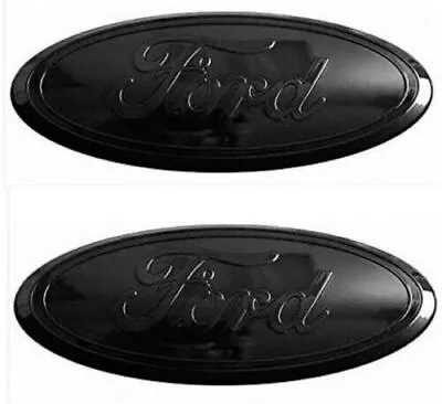 2004-2016 2pcs. Ford Emblem 9 Inch F150 Front Grill / Tailgate Full Black • $18.09