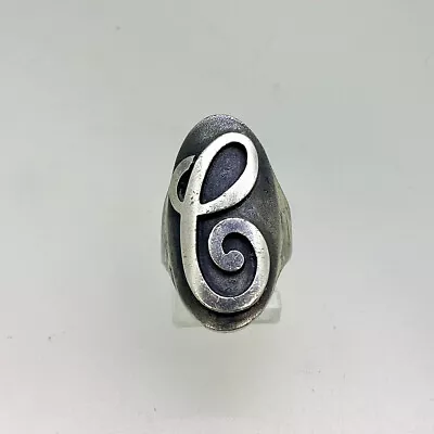 Sterling Silver Monogram Ring Size 6 • $99