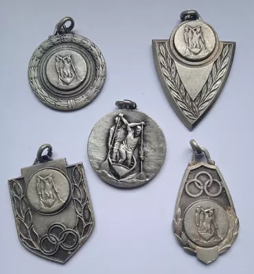 Canoeing / Lot Of 5 Canoe Sport Award Pendant Medals /badges • $12