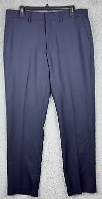 J Crew Bowery Dress Pants Men W34 L34 Blue Professional Office Suiting Trouser • $22.99