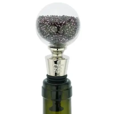 GlassOfVenice Murano Glass Sparkly Beads Bottle Stopper - Purple • $69.95