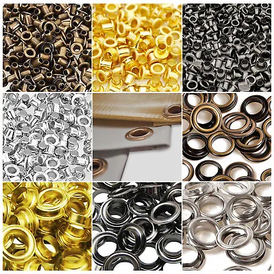 4mm - 20mm Metal Eyelets Grommets Washer For Leather Crafts Clothing Bags Repair • £55.09