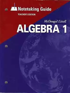 McDougal Littell Algebra 1: Notetaking - Paperback By McDougal Littell - Good O • $10.70